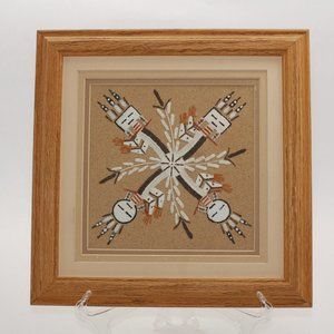 Authentic Framed Navajo Sand Painting